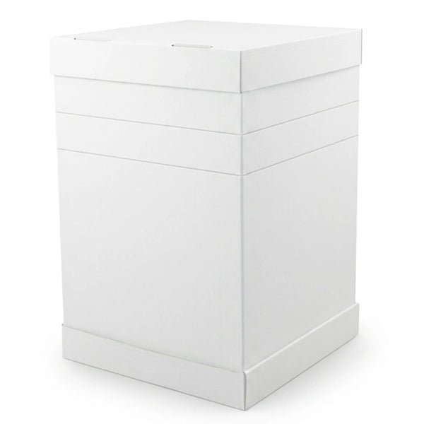 Jumbo-Tortenkarton höhenverstellbar Weiß 30x30 cm