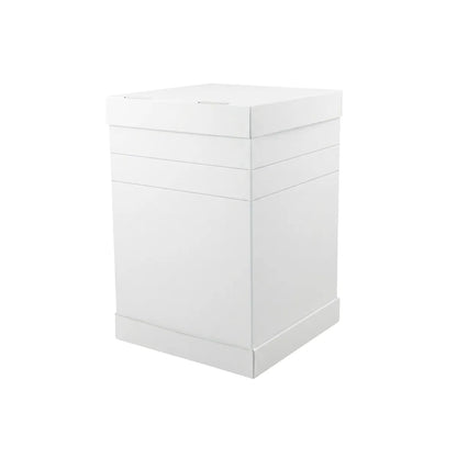 Jumbo-Tortenkarton höhenverstellbar Weiß 30x30 cm