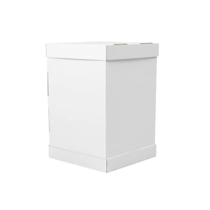 Jumbo-Tortenkarton für hohe Torten Weiß 41x41x45 cm